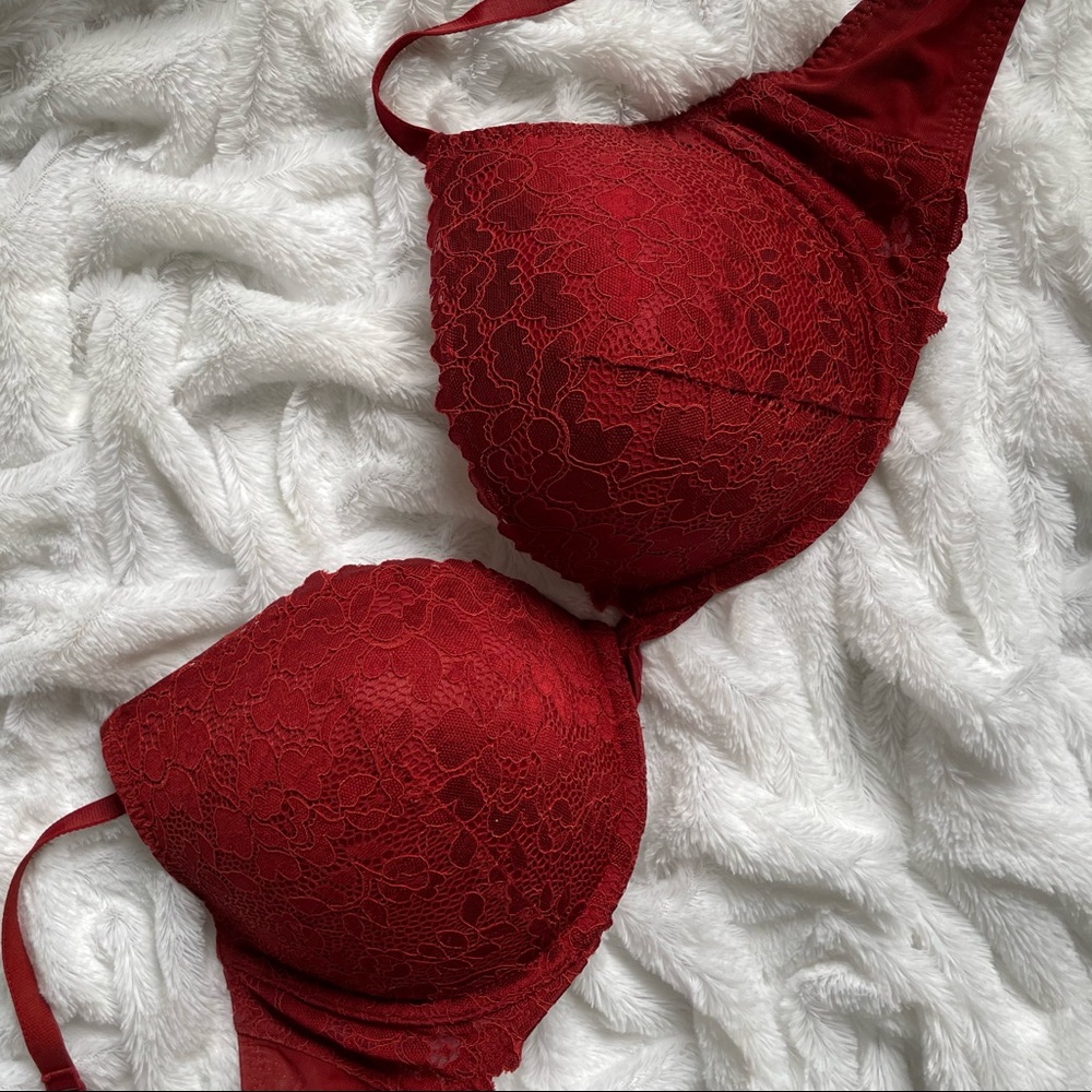 LaSenza Obsession Lace Bra in Burgundy